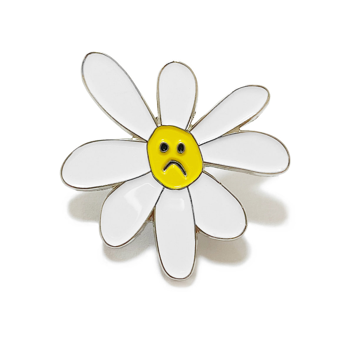 Sad Daisy Pin (White)