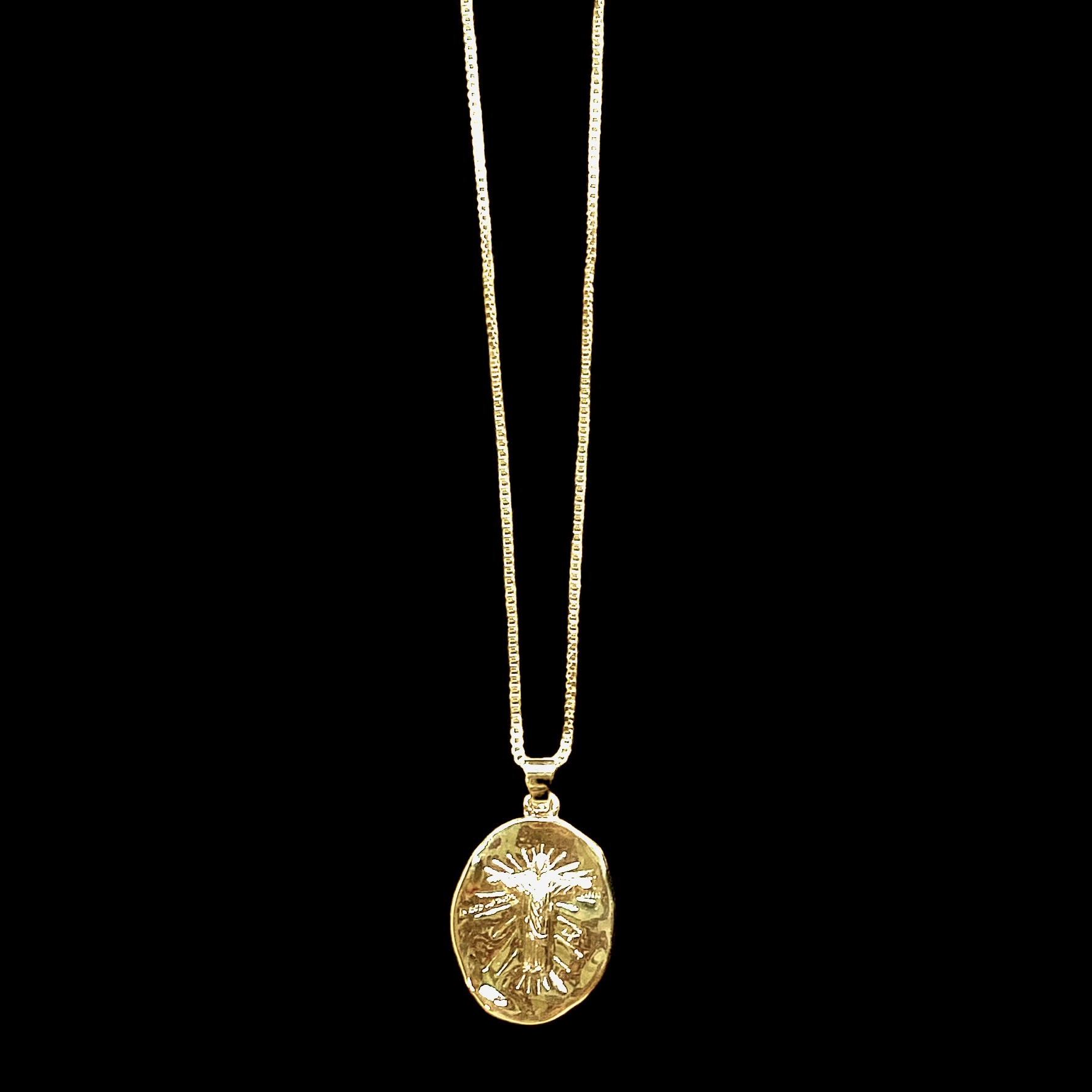 10th Anniv Jesus Necklace (Gold)